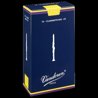 Paquete De 10 Cañas P/Clarinete Mib Vandoren No. 2 1/2, 2.5